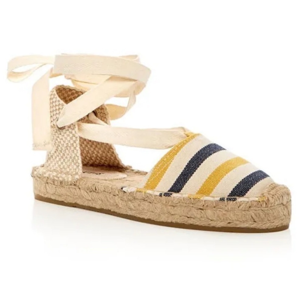 SOLUDOS | Striped Gladiator Platform Sandals Size 8.5
